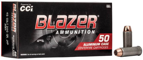 CCI Blazer Aluminum Ammunition 45 Colt 200 Grain Jacketed Hollow Point (50pk)