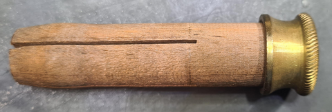 12G  Barrel Plug (Wood with Brass End) (12GBPBW)
