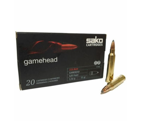 Sako Gamehead 223 Remington Ammunition 55 Grain Soft Point (20pk)