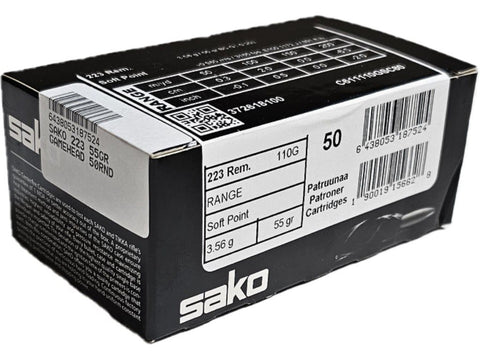 Sako Gamehead 223 Remington Ammunition 55 Grain Soft Point (50pk)