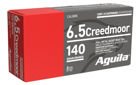 Aguila 6.5 Creedmoor 140gr FMJ Boat Tail (20PK)
