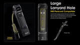 Ultra Slim High Performance EDC Flashlight, 6500 Lumens, Luminblade Strobe, 400m Throw