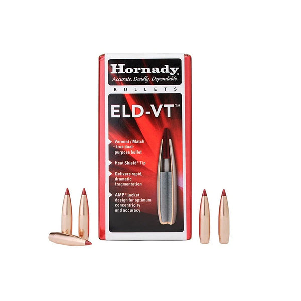 Hornady ELD-VT Bullets 22 Caliber (224 Diameter) 62 Grain Boat Tail (1 ...