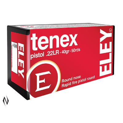 Eley Tenex Pistol Ammunition 22 Long Rifle (22LR) 40 Grain Lead Flat Nose (LRN) (50pk)