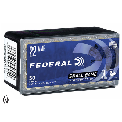 Federal Small Game JHP Ammunition 22 WMR 50 Grain Jacketed Hollow Point (JHP) (50pk)