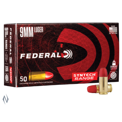Federal American Eagle Syntech Ammunition 9mm Luger 150 Grain Total Synthetic Jacket (50pk)