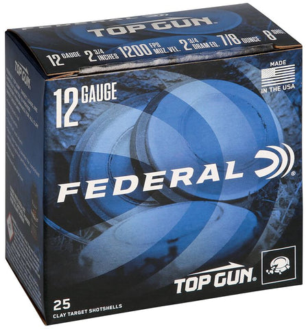 Federal Top Gun Extra Lite Ammunition 12 Gauge #8 Shot, 2-3/4", 7/8 oz (25pk)