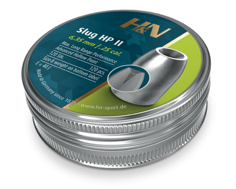 H&N Slug HP II (.250) 25 Cal Air Pellets 30gr / 1,94g (120pk)