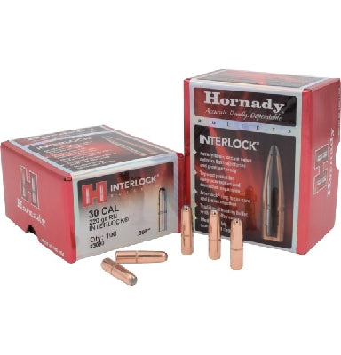 Hornady InterLock Bullets (308 Diameter) 220 Grain Round Nose (100pk)