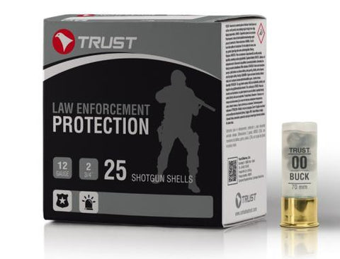 Trust Protection "Buck-Postas Lethal" 12 Gauge Ammunition 2-3/4" OO Buck 9 Pellets (25pk)