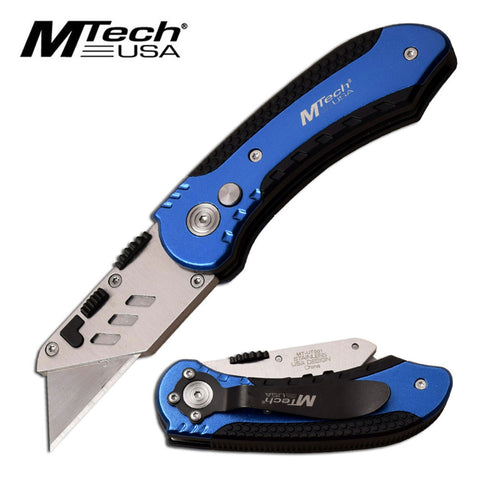 MTech Blue Utility Blade Folding Knife