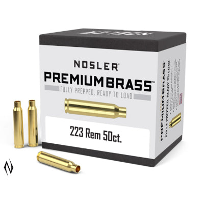 Nosler Premium Unprimed Brass Cases 223 Remington (50pk)