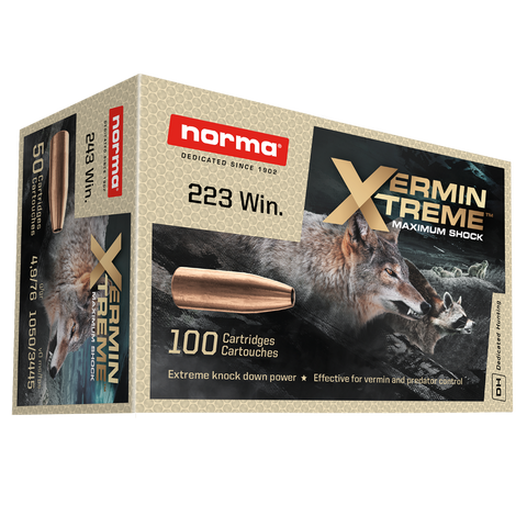Norma 223 Rem 55 Grain Vermin Xtreme HP (100pk)