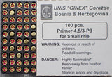 Ginex Small Rifle Primers (GSRP) (100pk)