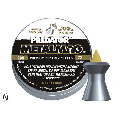 Predator Metalmag 22 Cal Air Pellets 17gr / 1.1g (200pk) – Rebel Gun Works