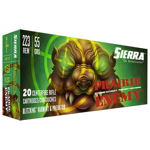 Sierra Prairie Enemy 223 Rem 55 Grain BlitzKing (20pk)
