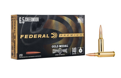 Federal Premium 6.5 Creedmoor 140 Gr Open Tip Match Gold Medal (20pk)