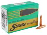 Sierra MatchKing Bullets 6.5mm (264 Diameter) 107 Grain Hollow Point Boat Tail (500pk)