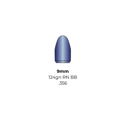 Boyne Bullet Company 9mm (.356") 124 Grain Round Nose (750pk)