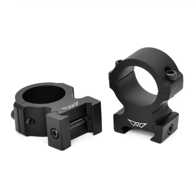 Warne 1" Vapor Horizontal Permanent-Attachable Weaver-Style Rings High Matte