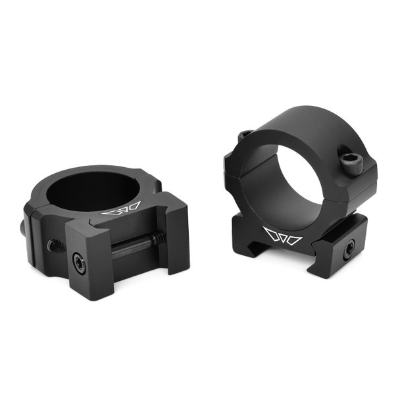 Warne 30mm Vapor Horizontal Permanent-Attachable Weaver-Style Rings Medium Matte
