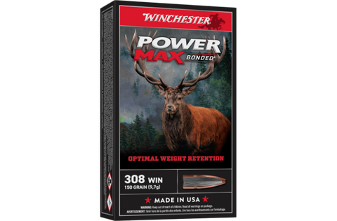 Winchester 308 Power Max Bonded 150 Grain PHP (20pk) (X3085BP)