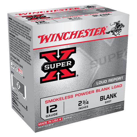 Winchester Super X Blank Ammunition 12 Gauge 2-3/4" Blank Shot (25pk)