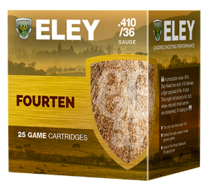 Eley Fourten Fibre Wad 410 Bore Ammunition 2" 9 Gram #6 Shot (25pk)