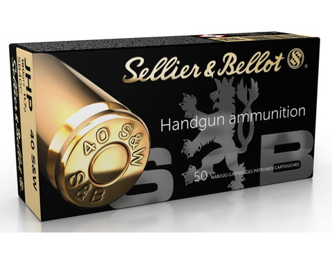 Sellier & Bellot Ammunition 40 S&W 180 Grain Jacketed Hollow Point (50pk)