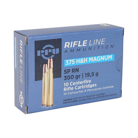 Prvi Partizan PPU Ammunition 375 H&H Magnum 300 Grain Round Nose Soft Point (10pk)