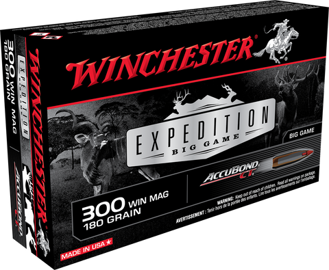 Winchester Expedition Big Game Ammunition 300 Winchester Magnum 180 Grain Accubond CT (20pk)