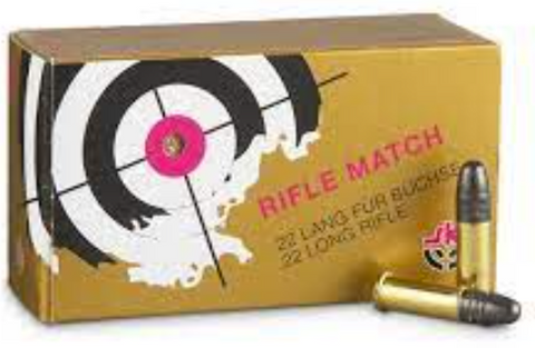 SK Rifle Match Ammunition 22 Long Rifle (22LR) 40 Grain Lead Round Nose (LRN) (50pk)