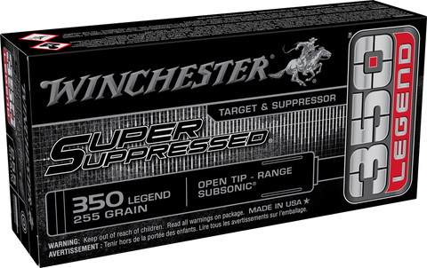 Winchester Super Suppressed Ammunition 350 Legend 255 Grain Open Tip (20pk)