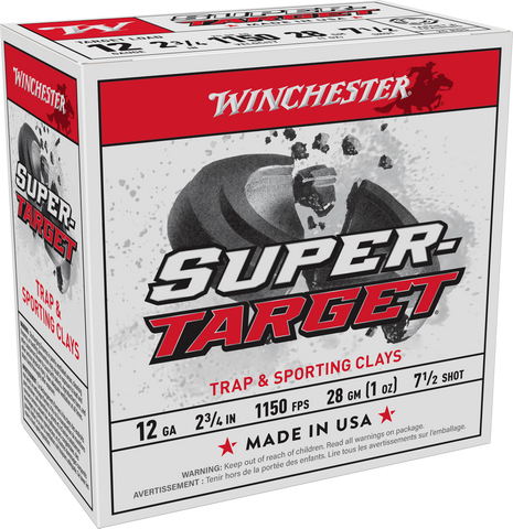 Winchester Super Target Ammunition 12 Gauge #7-1/2 Shot 2-3/4" 1 oz 1150 fps (25pk)