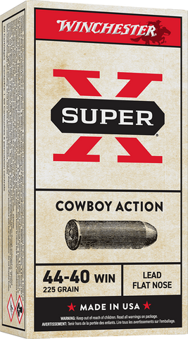 Winchester Super-X Cowboy Ammunition 44-40 WCF 225 Grain Lead Flat Nose (50pk)