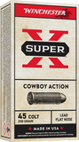 Winchester Super-X Cowboy Ammunition 45 Colt (Long Colt) 250 Grain Lead Flat Nose (50pk)