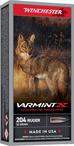 Winchester Varmint X Ammunition 204 Ruger 32 Grain Polymer Tip (20pk)