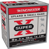 Winchester Super-X 20 Gauge Ammunition 2-3/4" 1 oz #6 Shot (25pk) (X206)