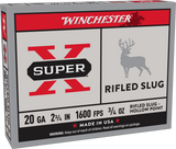 Winchester Super-X Ammunition 20 Gauge 2-3/4" 3/4 oz Rifled Slug (5pk)