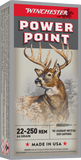 Winchester Power-Point Ammunition 22-250 Remington 64 Grain Soft Point (20pk)