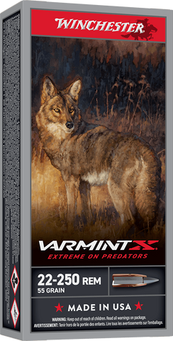Winchester Varmint X Ammunition 22-250 Remington 55 Grain Polymer Tip (20pk)