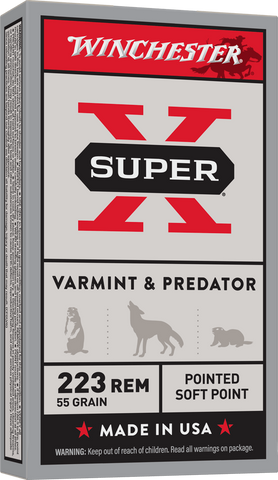 Winchester Super-X 223 Remington Ammunition 55 Grain Pointed Soft Point (20pk)