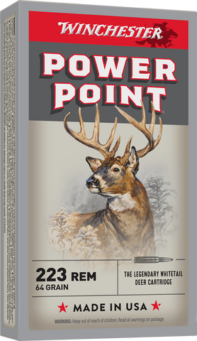 Winchester Power-Point Ammunition 223 Remington 64 Grain Soft Point (20pk)