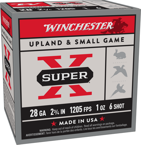 Winchester Super-X 28 Gauge Ammunition 2-3/4" 1 oz #6 Shot (25pk) (X28H6)