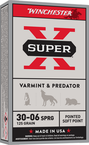 Winchester Super-X Ammunition 30-06 Springfield 125 Grain Pointed Soft Point (20pk)