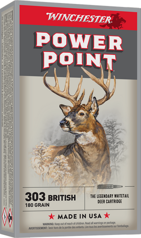 Winchester Power-Point Ammunition 303 British 180 Grain Soft Point (20pk)