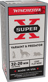 Winchester Super-X Ammunition 32-20 WCF 100 Grain Lead Flat Nose (50pk)