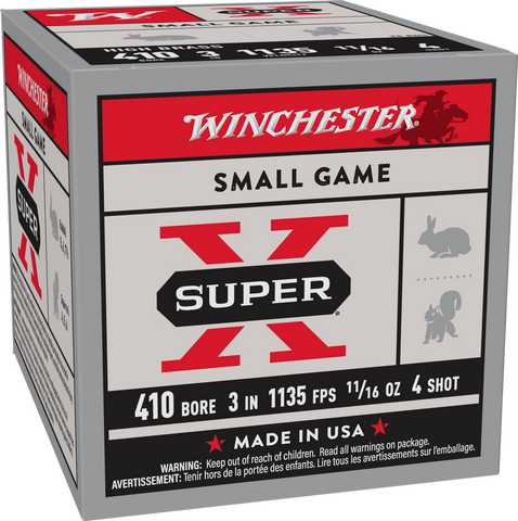 Winchester Super-X 410 Bore Ammunition 3" 11/16oz #4 Shot (25pk) (X4134)