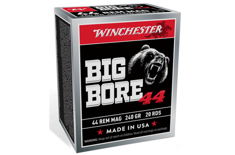 Winchester Big Bore 44 Remington Magnum Ammunition 240 Grain Semi-Jacketed Hollow Point (20pk)
