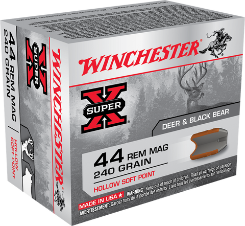 Winchester Super-X Ammunition 44 Remington Magnum 240 Grain Hollow Soft Point (20pk)